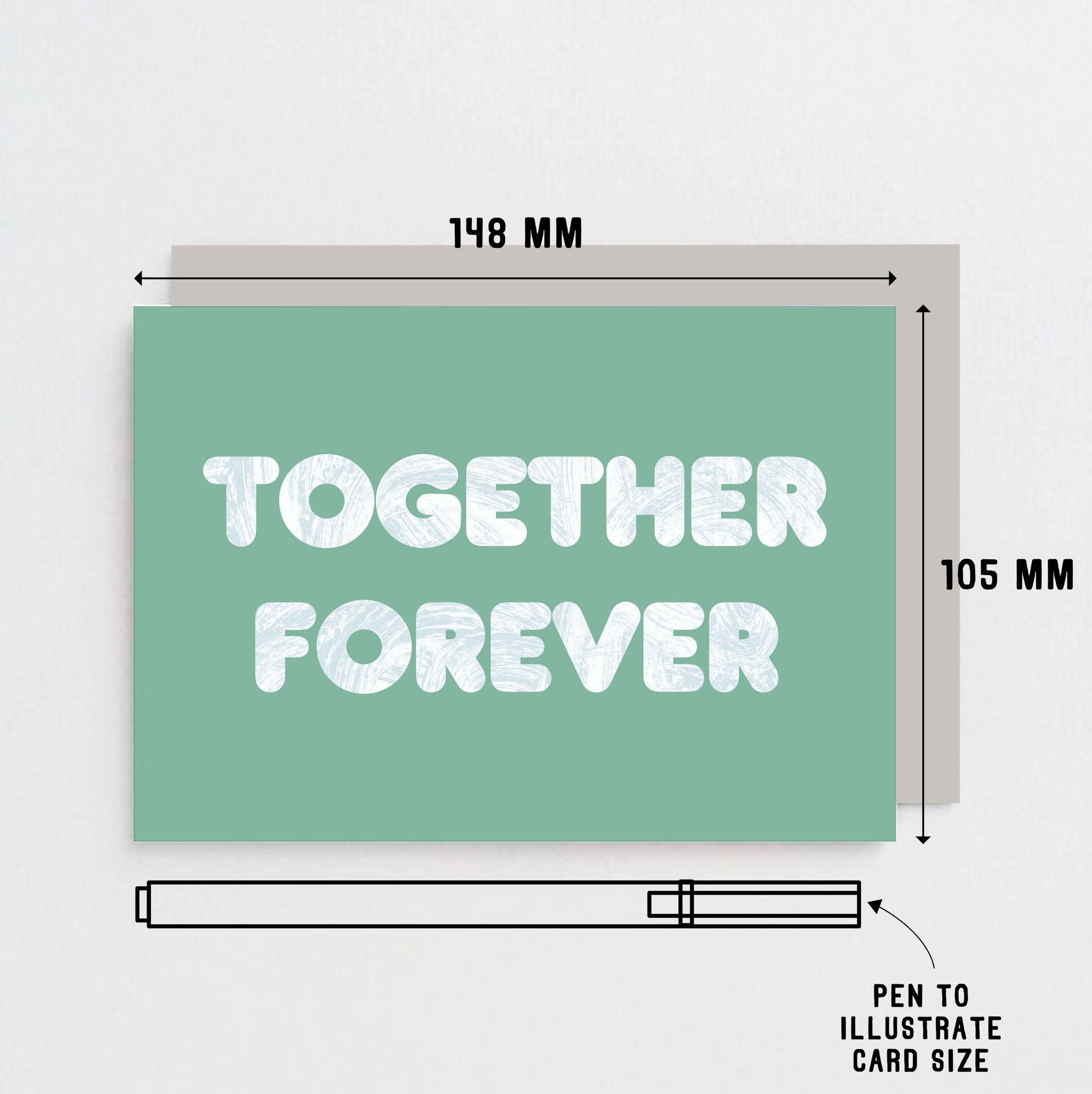 Together Forever Card by SixElevenCreations. Printed on eco friendly card. Product Code SE5105A6