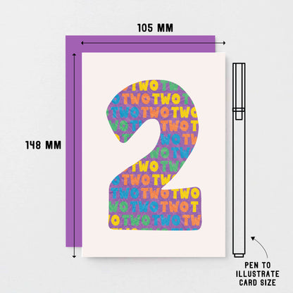 Two Years Old Card by SixElevenCreations. Product Code SE4102A6