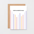 Congratulations Card by SixElevenCreations. Reads What wonderful news. Product Code SE3506A6