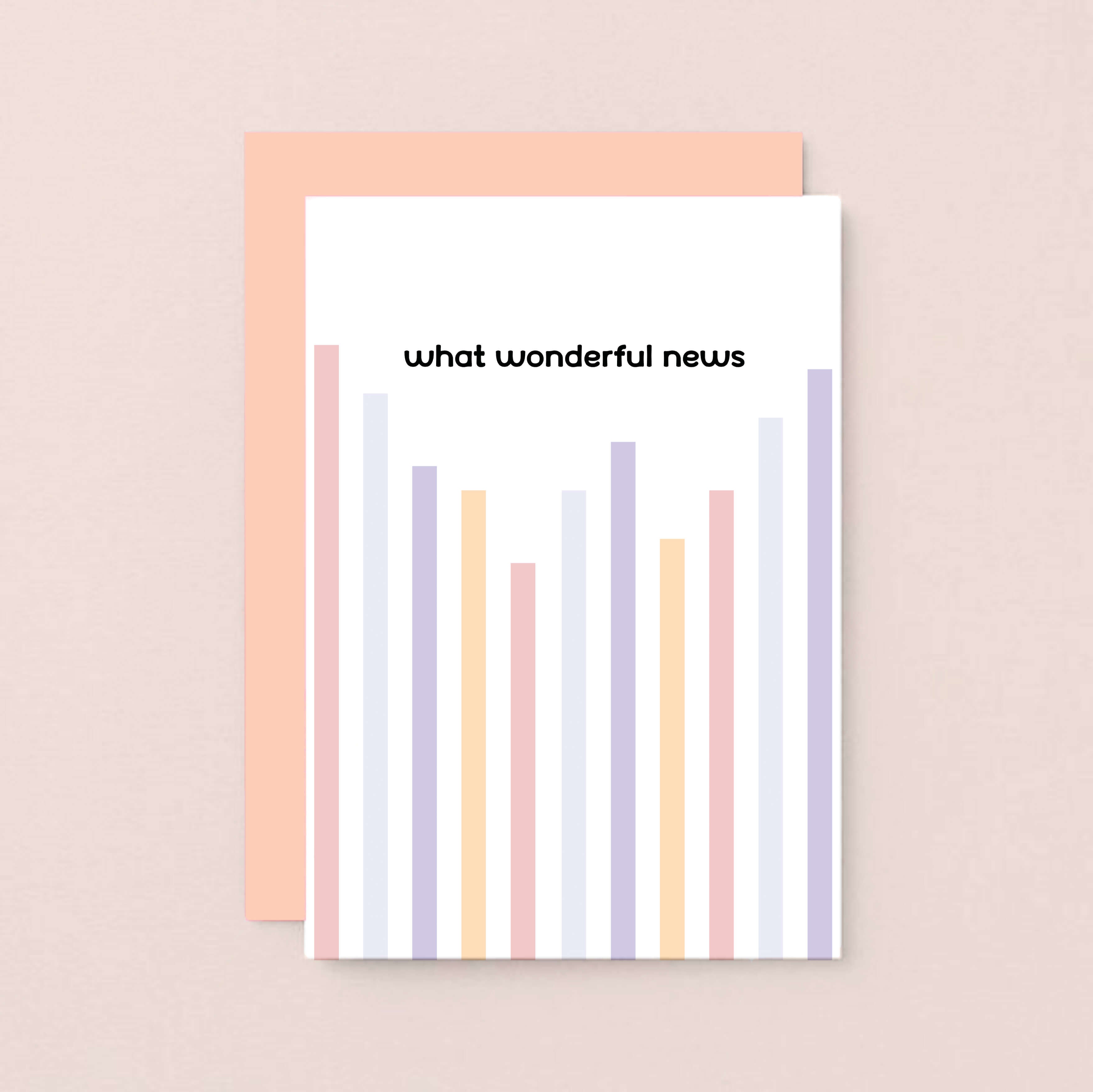 Congratulations Card by SixElevenCreations. Reads What wonderful news. Product Code SE3506A6