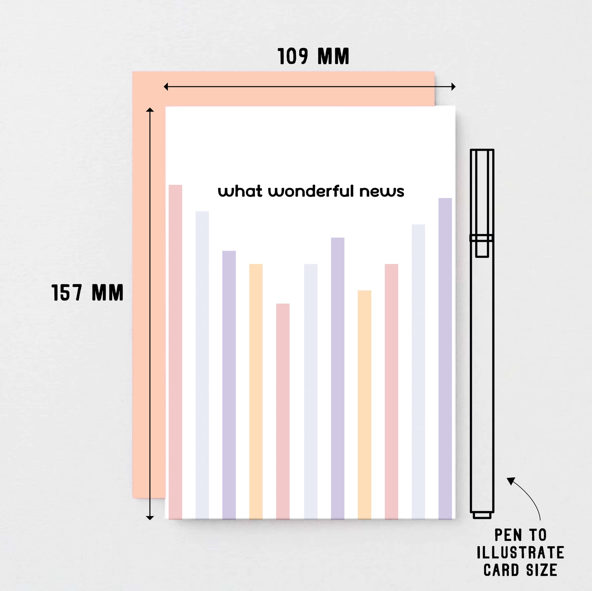 Congratulations Card by SixElevenCreations. Reads What wonderful news. Product Code SE3506A6