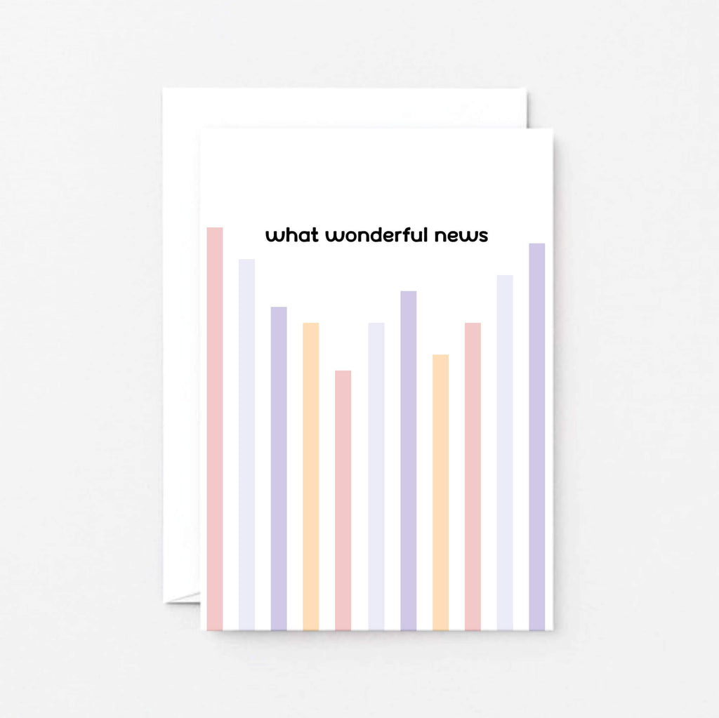 Congratulations Card by SixElevenCreations. Reads What wonderful news. Product Code SE3506A6
