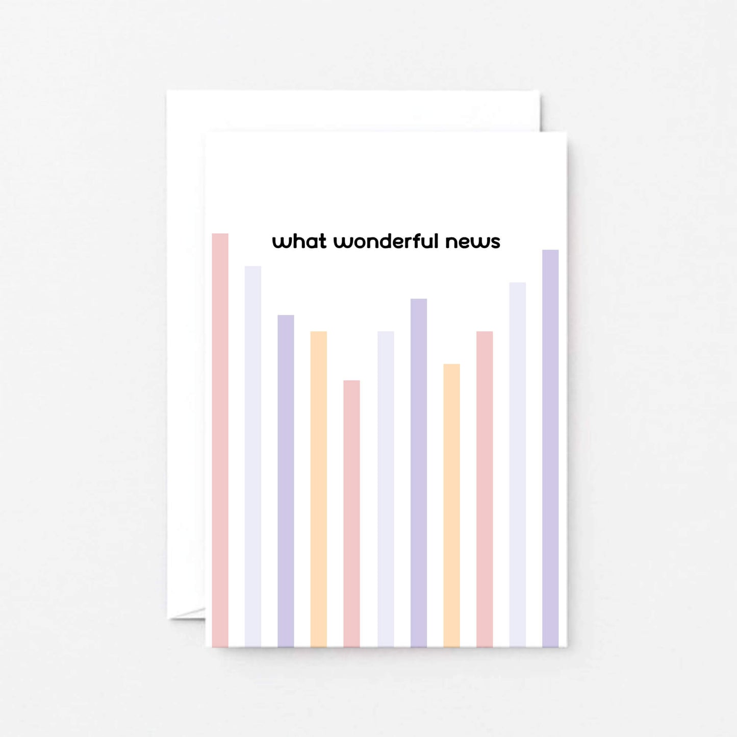 Congratulations Card by SixElevenCreations. Reads What wonderful news. Product Code SE3506A6