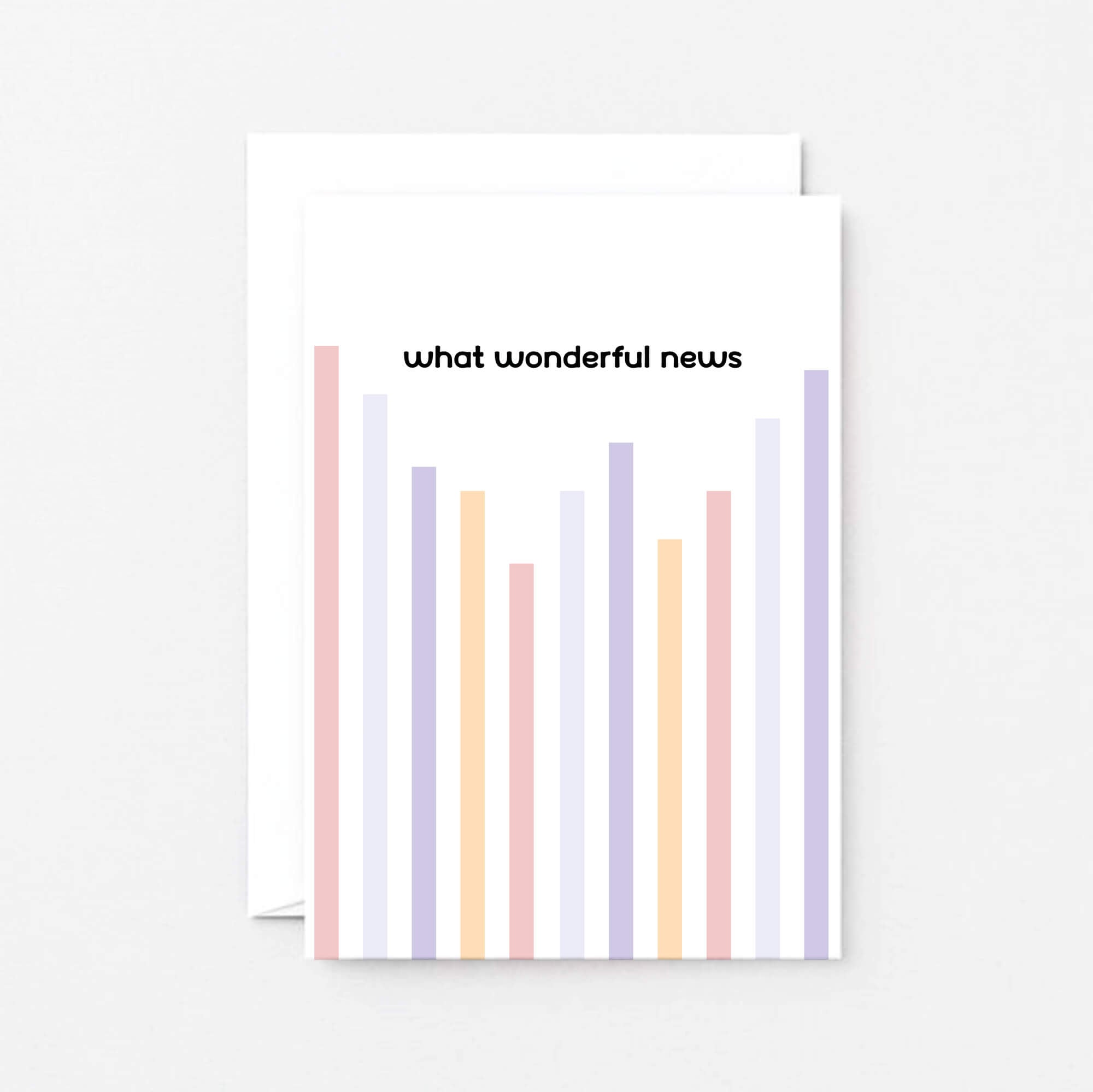 Congratulations Card by SixElevenCreations. Reads What wonderful news. Product Code SE3506A6